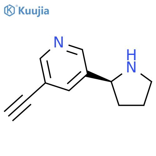 Pyridine, 3-ethynyl-5-(2S)-2-pyrrolidinyl- structure