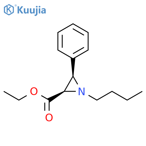 2-Aziridinecarboxylic acid, 1-butyl-3-phenyl-, ethyl ester, (2R,3R)-rel- structure