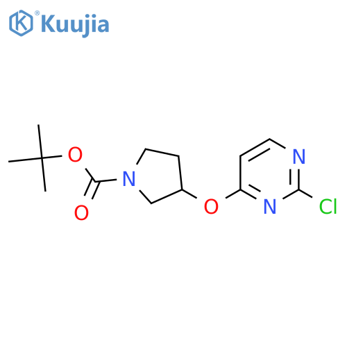 Tert-Butyl 3-((2-chloropyrimidin-4-yl)oxy)pyrrolidine-1-carboxylate structure