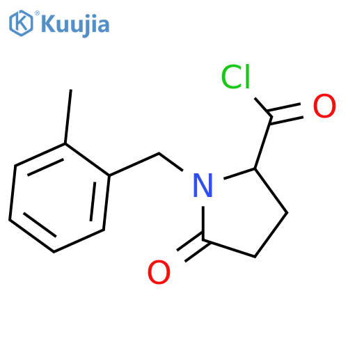 2-Pyrrolidinecarbonyl chloride, 1-[(2-methylphenyl)methyl]-5-oxo- structure