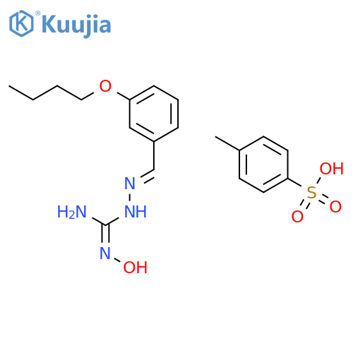 2-[(3-butoxyphenyl)methylideneamino]-1-hydroxy-guanidine structure