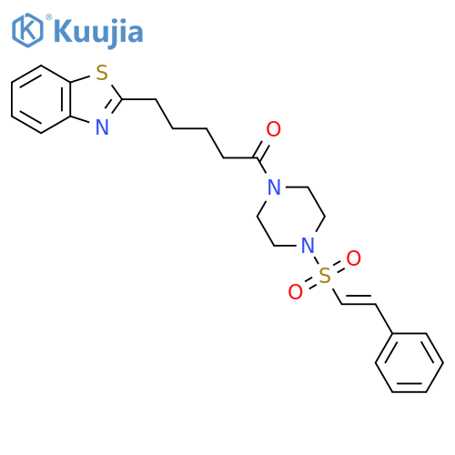 5-(1,3-Benzothiazol-2-yl)-1-[4-(2-phenylethenesulfonyl)piperazin-1-yl]pentan-1-one structure