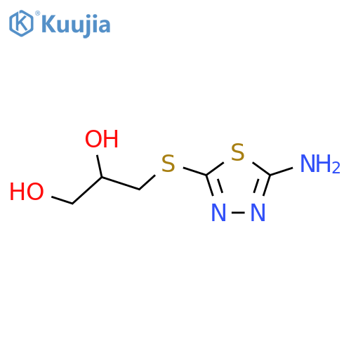 3-(5-Amino-[1,3,4]thiadiazol-2-ylsulfanyl)-propane-1,2-diol structure