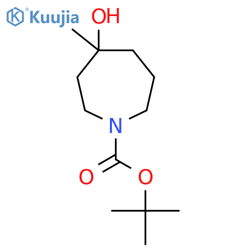Tert-butyl 4-hydroxy-4-methylazepane-1-carboxylate structure