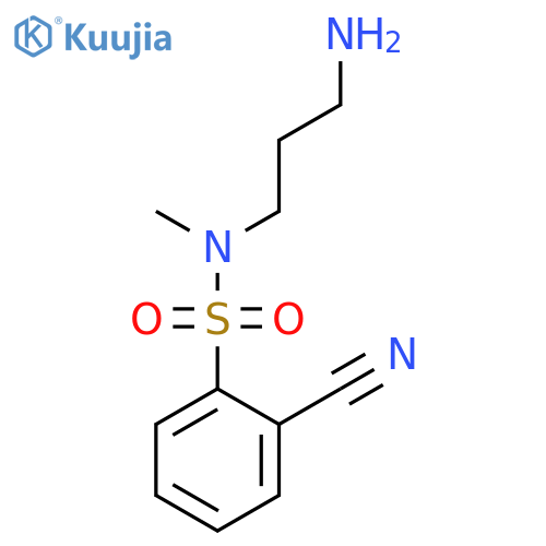 Benzenesulfonamide, N-(3-aminopropyl)-2-cyano-N-methyl- structure