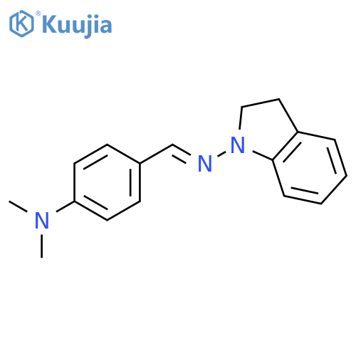 1H-Indol-1-amine, N-[[4-(dimethylamino)phenyl]methylene]-2,3-dihydro- structure