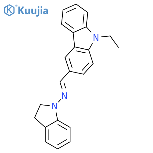 1H-Indol-1-amine, N-[(9-ethyl-9H-carbazol-3-yl)methylene]-2,3-dihydro- structure