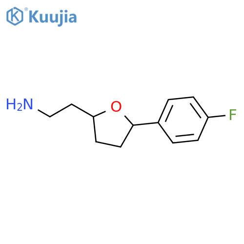 2-Furanethanamine, 5-(4-fluorophenyl)tetrahydro- structure
