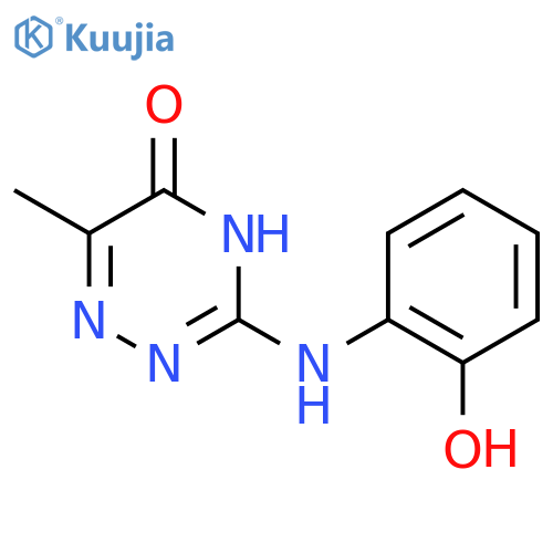 3-(2-hydroxyphenyl)amino-6-methyl-1,2,4-triazin-5(4H)-one structure