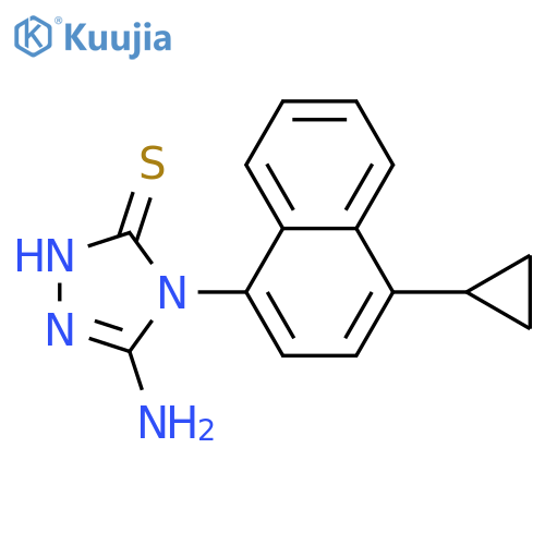 5-Amino-4-(4-cyclopropylnaphthalen-1-yl)-4H-1,2,4-triazole-3-thiol structure
