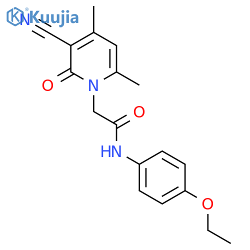 2-(3-cyano-4,6-dimethyl-2-oxo-1,2-dihydropyridin-1-yl)-N-(4-ethoxyphenyl)acetamide structure