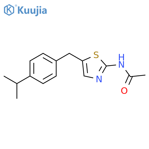 N-(5-{4-(propan-2-yl)phenylmethyl}-1,3-thiazol-2-yl)acetamide structure