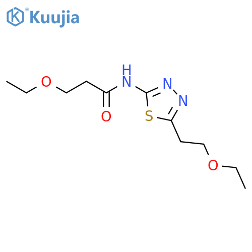 3-ethoxy-N-[5-(2-ethoxyethyl)-1,3,4-thiadiazol-2-yl]propanamide structure