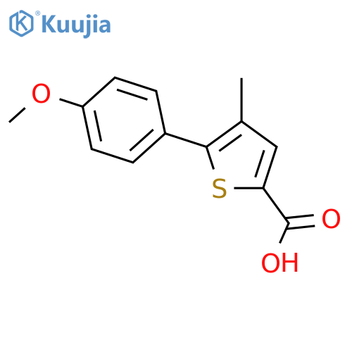 5-(4-Methoxy-phenyl)-4-methyl-thiophene-2-carboxylic acid structure