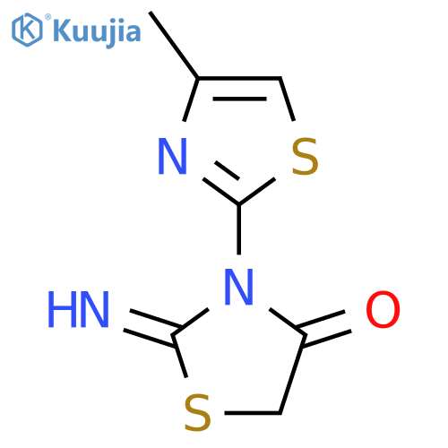 2-imino-3-(4-methyl-1,3-thiazol-2-yl)-1,3-thiazolidin-4-one structure
