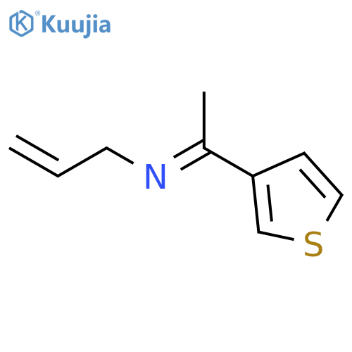 2-Propen-1-amine, N-[1-(3-thienyl)ethylidene]-, (E)- structure