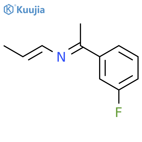 1-Propen-1-amine, N-[1-(3-fluorophenyl)ethylidene]-, (E,E)- structure