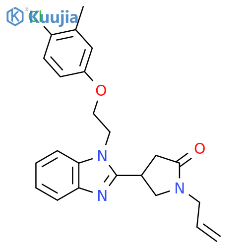4-{1-2-(4-chloro-3-methylphenoxy)ethyl-1H-1,3-benzodiazol-2-yl}-1-(prop-2-en-1-yl)pyrrolidin-2-one structure