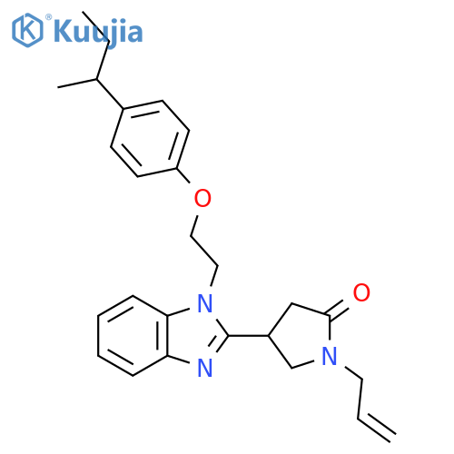4-(1-{2-4-(butan-2-yl)phenoxyethyl}-1H-1,3-benzodiazol-2-yl)-1-(prop-2-en-1-yl)pyrrolidin-2-one structure