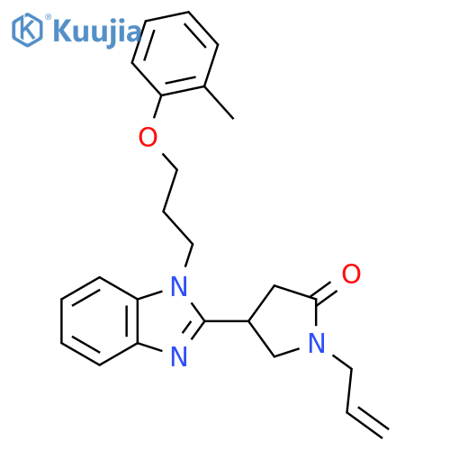 4-{1-3-(2-methylphenoxy)propyl-1H-1,3-benzodiazol-2-yl}-1-(prop-2-en-1-yl)pyrrolidin-2-one structure