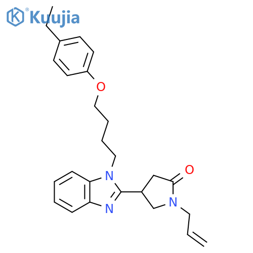4-{1-4-(4-ethylphenoxy)butyl-1H-1,3-benzodiazol-2-yl}-1-(prop-2-en-1-yl)pyrrolidin-2-one structure