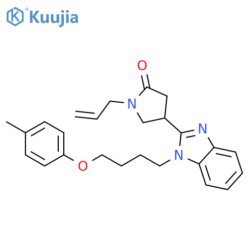 4-{1-4-(4-methylphenoxy)butyl-1H-1,3-benzodiazol-2-yl}-1-(prop-2-en-1-yl)pyrrolidin-2-one structure