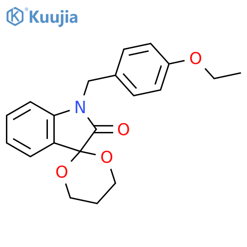 1'-(4-ethoxyphenyl)methyl-1',2'-dihydrospiro1,3-dioxane-2,3'-indole-2'-one structure