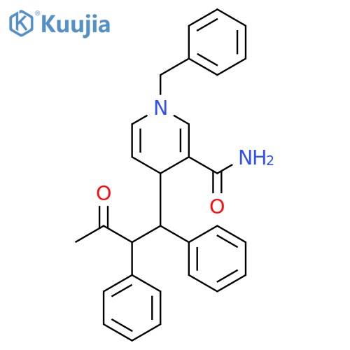 3-Pyridinecarboxamide, 1,4-dihydro-4-(3-oxo-1,2-diphenylbutyl)-1-(phenylmethyl)- structure