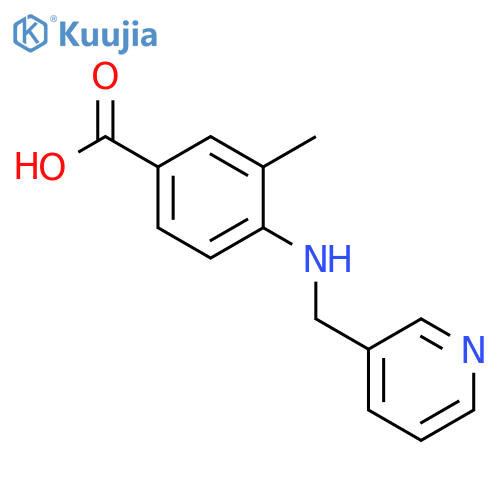 3-METHYL-4-((PYRIDIN-3-YLMETHYL)AMINO)BENZOIC ACID structure