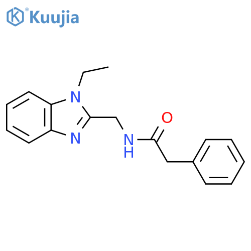 N-(1-ethyl-1H-1,3-benzodiazol-2-yl)methyl-2-phenylacetamide structure
