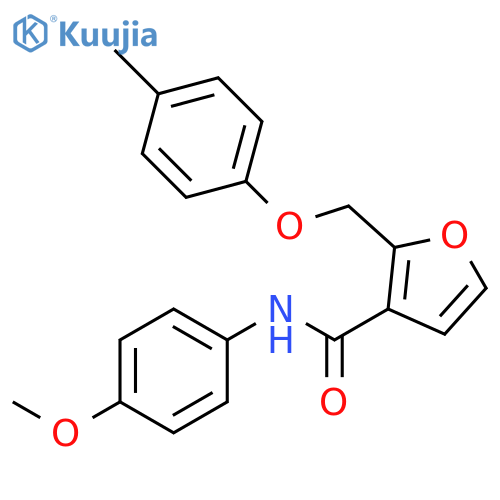 N-(4-methoxyphenyl)-2-(4-methylphenoxy)methylfuran-3-carboxamide structure