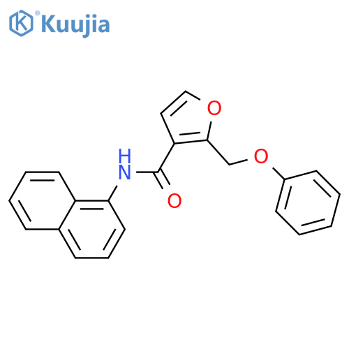 N-(naphthalen-1-yl)-2-(phenoxymethyl)furan-3-carboxamide structure