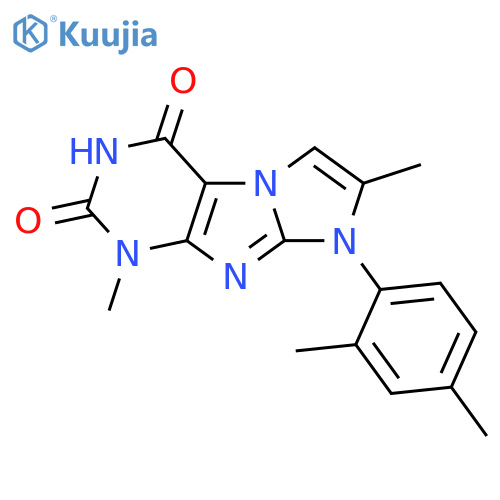 8-(2,4-dimethylphenyl)-1,7-dimethyl-1H,2H,3H,4H,8H-imidazo1,2-gpurine-2,4-dione structure