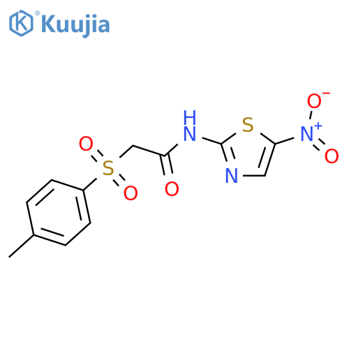 2-[(4-methylphenyl)sulfonyl]-N-(5-nitro-1,3-thiazol-2-yl)acetamide structure