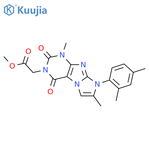 methyl 2-8-(2,4-dimethylphenyl)-1,7-dimethyl-2,4-dioxo-1H,2H,3H,4H,8H-imidazo1,2-gpurin-3-ylacetate structure