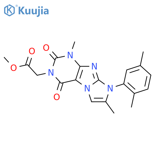 methyl 2-8-(2,5-dimethylphenyl)-1,7-dimethyl-2,4-dioxo-1H,2H,3H,4H,8H-imidazo1,2-gpurin-3-ylacetate structure