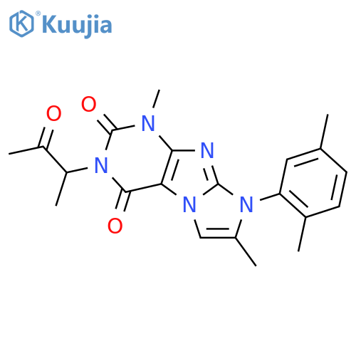 8-(2,5-dimethylphenyl)-1,7-dimethyl-3-(3-oxobutan-2-yl)-1H,2H,3H,4H,8H-imidazo1,2-gpurine-2,4-dione structure