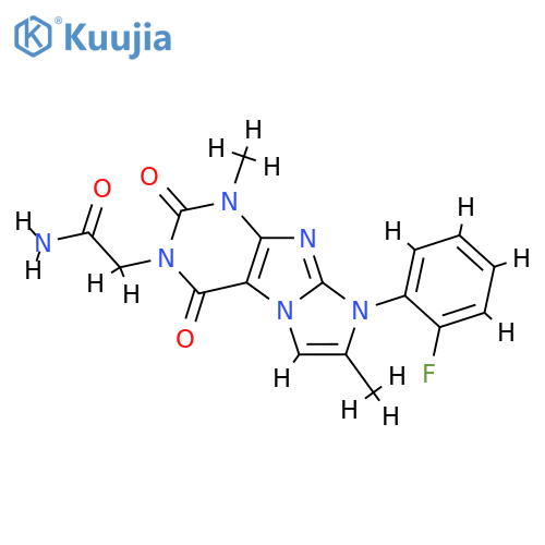 2-8-(2-fluorophenyl)-1,7-dimethyl-2,4-dioxo-1H,2H,3H,4H,8H-imidazo1,2-gpurin-3-ylacetamide structure