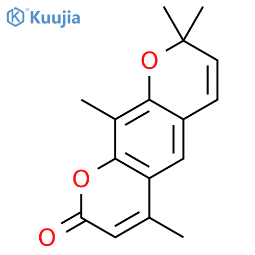 2H,8H-BENZO[1,2-B:5,4-B']DIPYRAN-2-ONE, 4,8,8,10-TETRAMETHYL- structure