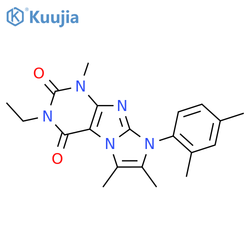 8-(2,4-dimethylphenyl)-3-ethyl-1,6,7-trimethyl-1H,2H,3H,4H,8H-imidazo1,2-gpurine-2,4-dione structure