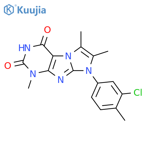 8-(3-chloro-4-methylphenyl)-1,6,7-trimethyl-1H,2H,3H,4H,8H-imidazo1,2-gpurine-2,4-dione structure