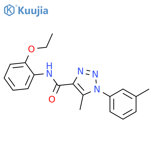 N-(2-ethoxyphenyl)-5-methyl-1-(3-methylphenyl)-1H-1,2,3-triazole-4-carboxamide structure