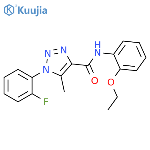 N-(2-ethoxyphenyl)-1-(2-fluorophenyl)-5-methyl-1H-1,2,3-triazole-4-carboxamide structure