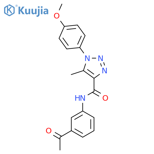 N-(3-acetylphenyl)-1-(4-methoxyphenyl)-5-methyl-1H-1,2,3-triazole-4-carboxamide structure
