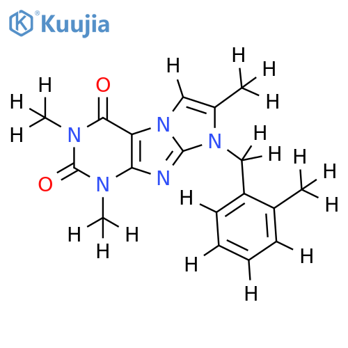 1,3,7-trimethyl-8-(2-methylphenyl)methyl-1H,2H,3H,4H,8H-imidazo1,2-gpurine-2,4-dione structure