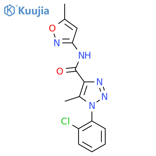 1-(2-chlorophenyl)-5-methyl-N-(5-methyl-1,2-oxazol-3-yl)-1H-1,2,3-triazole-4-carboxamide structure