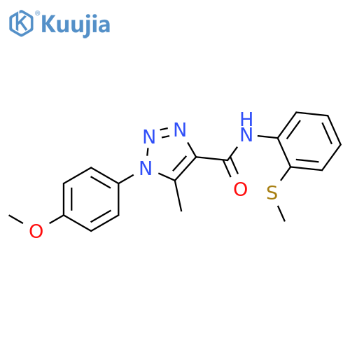 1-(4-methoxyphenyl)-5-methyl-N-2-(methylsulfanyl)phenyl-1H-1,2,3-triazole-4-carboxamide structure