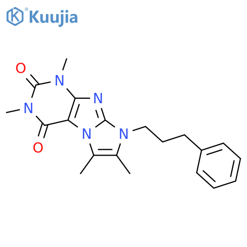 1,3,6,7-tetramethyl-8-(3-phenylpropyl)-1H,2H,3H,4H,8H-imidazo1,2-gpurine-2,4-dione structure
