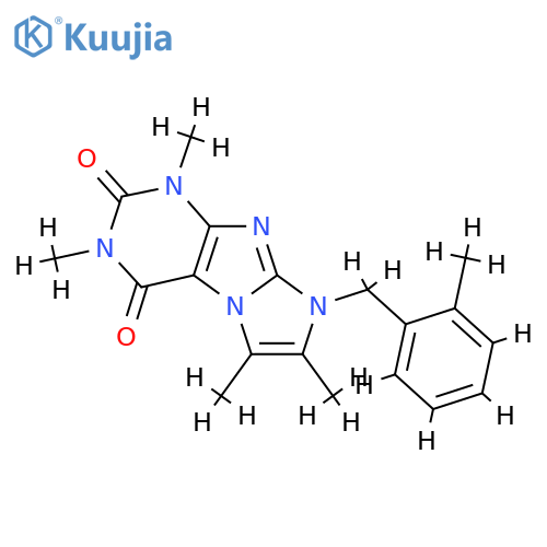 1,3,6,7-tetramethyl-8-(2-methylphenyl)methyl-1H,2H,3H,4H,8H-imidazo1,2-gpurine-2,4-dione structure