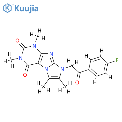 8-2-(4-fluorophenyl)-2-oxoethyl-1,3,6,7-tetramethyl-1H,2H,3H,4H,8H-imidazo1,2-gpurine-2,4-dione structure